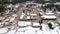 Aerial view of the little mountain town of McCall Idaho in winter