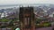 Aerial view of the Liverpool Cathedral or Cathedral Church of Christ