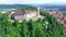 Aerial view of Ljubljana Castle on the hill in Slovenia.