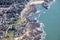 Aerial view of Loire, clouds, saint nazaire atlantic ocean marsh sky