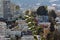 Aerial view of Lombard Street in San Francisco, California