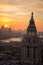 Aerial view of London from St.Paul`s Cathedral, United Kingdom