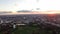 Aerial View London Urban Cityscape with Beautiful Dusk Sky Clouds in Regent`s Park