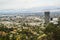 Aerial view of Los angeles city from Runyon Canyon park Mountain View