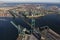 Aerial View Los Angeles Harbor and Terminal Island