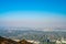 Aerial view of the Los Angeles town from the Hollywood hills.