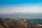 Aerial view of the Los Angeles town from the Hollywood hills.