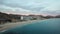 Aerial view of Los Cabos beaches at sunset in Baja California