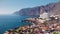 Aerial view of Los Gigantes resort Cliffs of the Giants, Tenerife, Canary islands, Spain.
