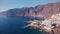 Aerial view of Los Gigantes resort Cliffs of the Giants, Tenerife, Canary islands, Spain.