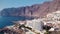 Aerial view of Los Gigantes resort Cliffs of the Giants, Tenerife, Canary islands, Spain.