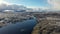 Aerial view of Lough fad in winter, County Donegal, Republic of Ireland