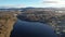 Aerial view of Lough fad in winter, County Donegal, Republic of Ireland