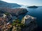 Aerial view of Lovrijenac fortress in Dubrovnik.