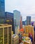 Aerial view on Lower Manhattan of New York City reflex