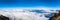 Aerial view of Lucerne lake and the Alps from top of Rigi mountain