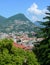 Aerial view of Lugano, Switzerland