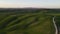 Aerial View of Lush Green Hillside in Tuscany, Italy