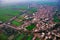 Aerial view of Luxor city, Thebes, Luxor