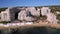 Aerial view of a luxurious modern seaside residential complex