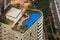 Aerial View of Luxury Hotel Rooftop Pool