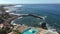 Aerial view on luxury seaside resort.  Ocean in summer day on Canary islands. Tourism and travel, vacation