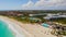 Aerial view of luxury tropical resort