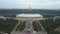 Aerial view of Luzhniki Stadium and Moscow State University in Russian capital