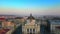 Aerial view of Lviv opera and balet theatre in Lviv old city center. Ukraine, Europe