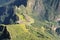 Aerial view of Machu Picchu, lost Inca city in the