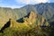 Aerial view of Machu Picchu, lost Inca city in the