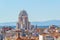 Aerial view of Madrid dominated by Edificio de Espana building, Spain