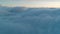 Aerial view of magical blue cumulus clouds