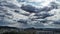 Aerial view of Maharashtra in Pune city on a cloudy day