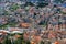 Aerial view of main city square on Hvar