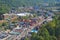 Aerial view of the main road through Gatlinburg, Tennessee
