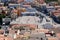 Aerial view of the main square in Castelsardo village - sardinia