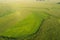 Aerial view of the maize field