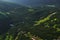 Aerial view. Majestic Carpathian mountains. Beautiful landscape