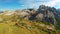 Aerial View of Majestic Italian Alps, Tre Cime Di Lavaredo Mountain Range