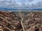 Aerial view of majestic Park Royal Gorge, with expansive mountain peaks