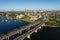 Aerial view of major road connected to Sydney CBD