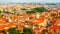 Aerial view of Mala Strana and Old Town Prague