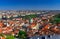 Aerial view Mala Strana and Old Town in Prague, Czech Republic