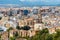 Aerial view of Malaga in a beautiful spring day, Spain