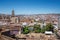 Aerial view of Malaga Skyline with Malaga Cathedral - Malaga, Andalusia, Spain