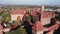 Aerial view Malbork castle in Pomerania region of Poland