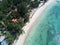 Aerial View: Malibu beach at Koh Phangan Island, Thailand