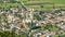 Aerial view of Malles Venosta on a sunny day, South Tyrol, Italy