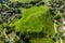 Aerial view of the Maloyaroslavets settlement, a medieval archaeological site